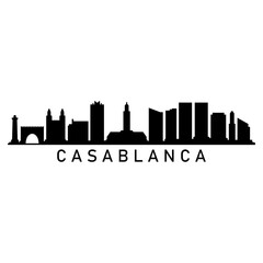 Naklejka premium Casablanca skyline