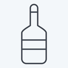 Icon Bottle. related to Sea symbol. line style. simple design editable. simple illustration