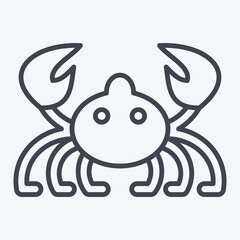 Icon Crab. related to Sea symbol. line style. simple design editable. simple illustration