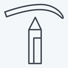 Icon Eyebrow Pencil. related to Cosmetic symbol. line style. simple design editable. simple illustration