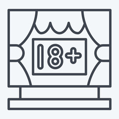 Icon Age. related to Theatre Gradient symbol. line style. simple design editable. simple illustration