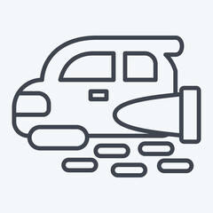 Icon Flying Car. related to Future Technology symbol. line style. simple design editable. simple illustration