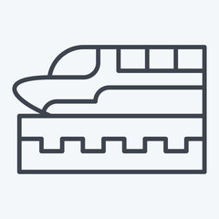 Icon High Speed Train. related to Future Technology symbol. line style. simple design editable. simple illustration