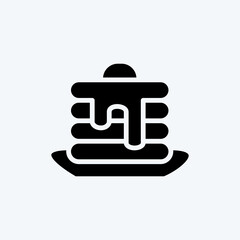 Icon Pancake. suitable for Bee Farm. Glyph Style. simple design editable. design template vector. simple illustration