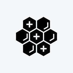 Icon Propolis. suitable for Bee Farm. Glyph Style. simple design editable. design template vector. simple illustration