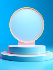 Simple product booth, podium, stage, product commercial photography background, cosmetics booth, promotional event