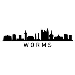 Naklejka premium Skyline worms