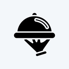 Icon Food Delivery. suitable for education symbol. glyph style. simple design editable. design template vector. simple illustration
