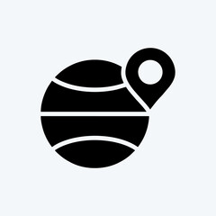 Icon Global Logistics. suitable for education symbol. glyph style. simple design editable. design template vector. simple illustration