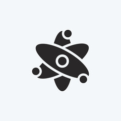 Icon Atomic Energy. suitable for education symbol. glyph style. simple design editable. design template vector. simple illustration