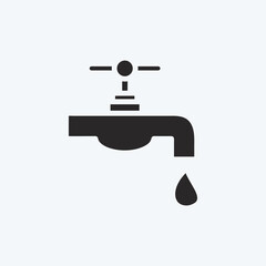 Icon Water Resource. suitable for education symbol. glyph style. simple design editable. design template vector. simple illustration