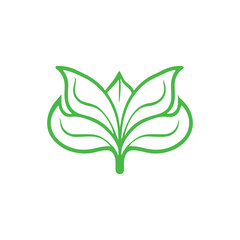 Green Series of Leaves Icon Ilustration