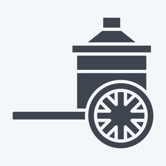 Icon Chinese Cart. related to Chinese New Year symbol. glyph style. simple design editable. simple illustration