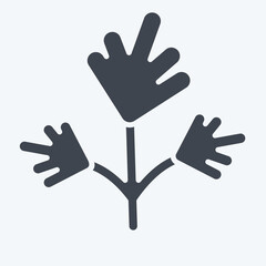 Icon Parsley. related to Herbs and Spices symbol. glyph style. simple design editable. simple illustration
