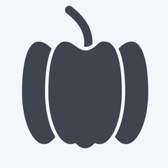 Icon Paprika. related to Herbs and Spices symbol. glyph style. simple design editable. simple illustration
