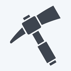 Icon Pick axe. related to Construction symbol. glyph style. simple design editable. simple illustration