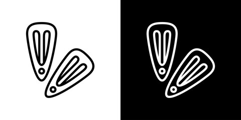 シンプルなヘアピンアイコン