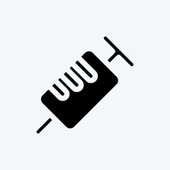 Icon Syringe. suitable for medicine symbol. glyph style. simple design editable. design template vector. simple illustration