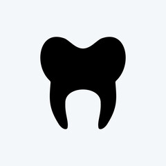 Icon Tooth. suitable for medicine symbol. glyph style. simple design editable. design template vector. simple illustration