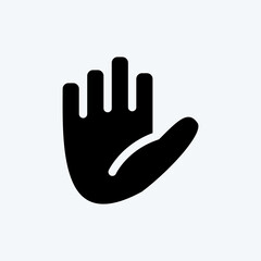 Icon Stop. suitable for Security symbol. glyph style. simple design editable. design template vector. simple illustration