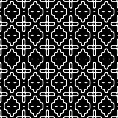 White background with black pattern. Seamless texture for fashion, textile design,  on wall paper, wrapping paper, fabrics and home decor. Simple repeat pattern.