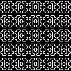 White background with black pattern. Seamless texture for fashion, textile design,  on wall paper, wrapping paper, fabrics and home decor. Simple repeat pattern.