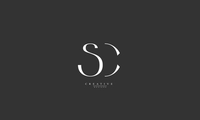 Fototapeta premium Alphabet letters Initials Monogram logo SC CS S C