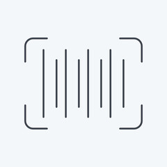 Icon Barcode. related to Contactless symbol. glyph style. simple design editable. simple illustration