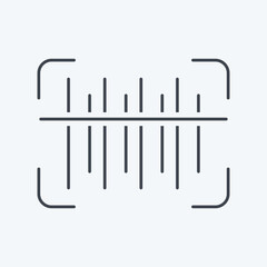 Icon Barcode Scan. related to Contactless symbol. glyph style. simple design editable. simple illustration