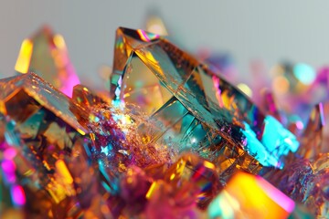 Geometric Crystal Light: Abstract Luminous Spectrum