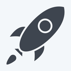 Icon Rocket. related to Space symbol. glyph style. simple design editable. simple illustration