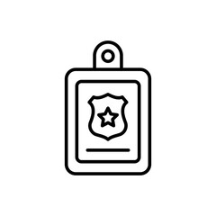 ID card outline icons, minimalist vector illustration ,simple transparent graphic element .Isolated on white background