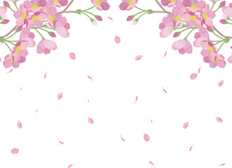 満開の桜のフレーム2