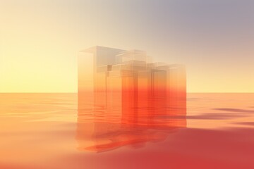 Fototapeta premium Dream land Digital Painting, Universe, Nature, Landscape and Fantasy, Clouds, Reflections, Backgrounds