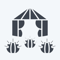 Icon Desert Tent. related to Accommodations symbol. glyph style. simple design editable. simple illustration