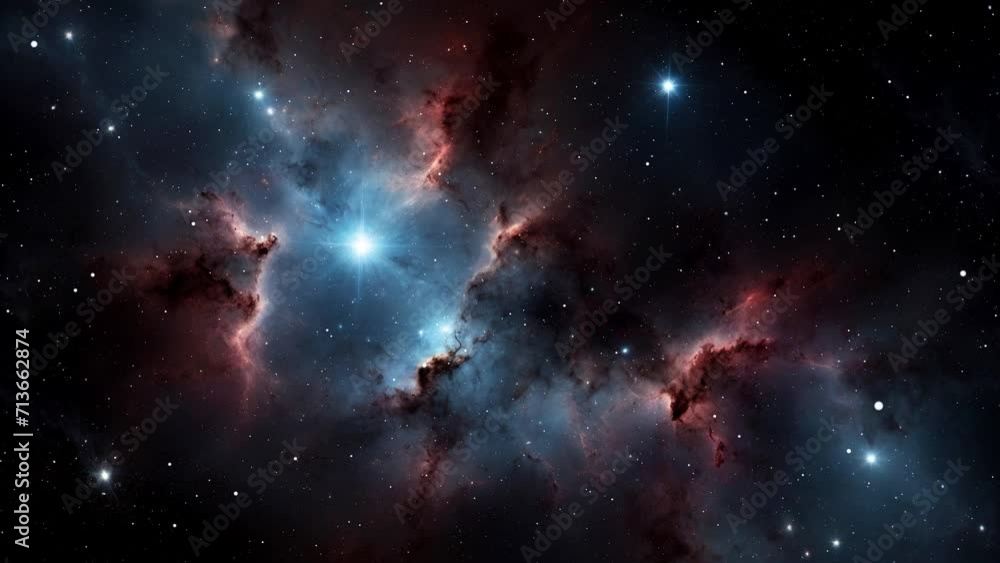 Wall mural stars and nebula, created with some elements made with generative ai
