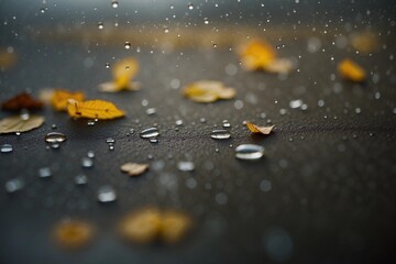 rain drops on a floor 