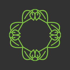 Logo vector green plant nature 