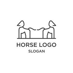 Animal horse logo vector