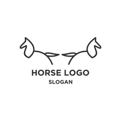 Animal horse logo vector