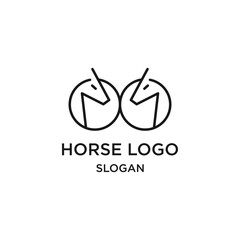 Animal horse logo vector