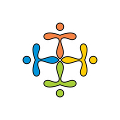People connection logo vector