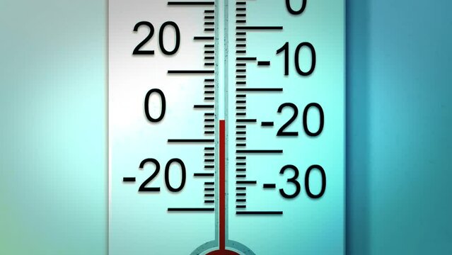 Cold Thermometer Lowering to Freezing Temperatures - Angle 2