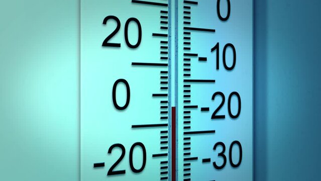 Cold Thermometer Lowering to Freezing Temperatures - Angle 3