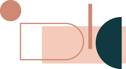 Boho shape illustration vector element