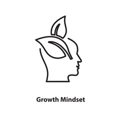  Growth Mindset icon. Mindset design, Web design, apps,flat illustration on white background..eps