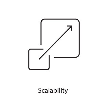 Scalability icon. scalability icon for web design, liner illustration on white background..eps