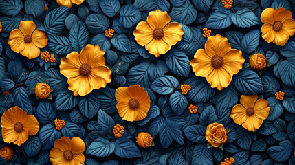 Hand Drawn Oil Painting of Seamless Tile Pattern Wallpaper for Residence Hotel Interior Wall Decoration, Midcentury, Retro Vintage Victorian ornaments, floral patterns background