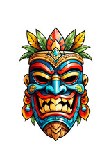 Image of a Tiki idol's face on a transparent background