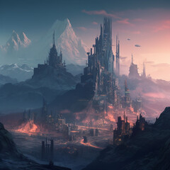 cyberpunk mountains2